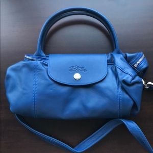 Longchamp blue leather purse
